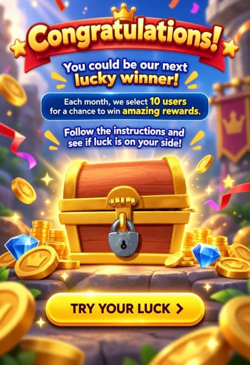 Congratulations! You could be our next lucky winner — try your luck