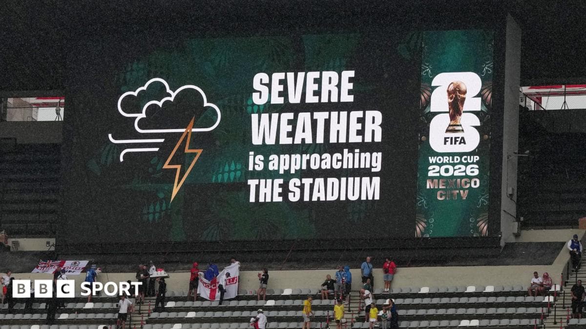 Shelter-in-place order amid storm at Azteca before Mexico-England