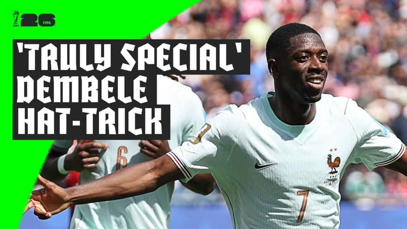 Dembele's 'magic' first-half hat-trick