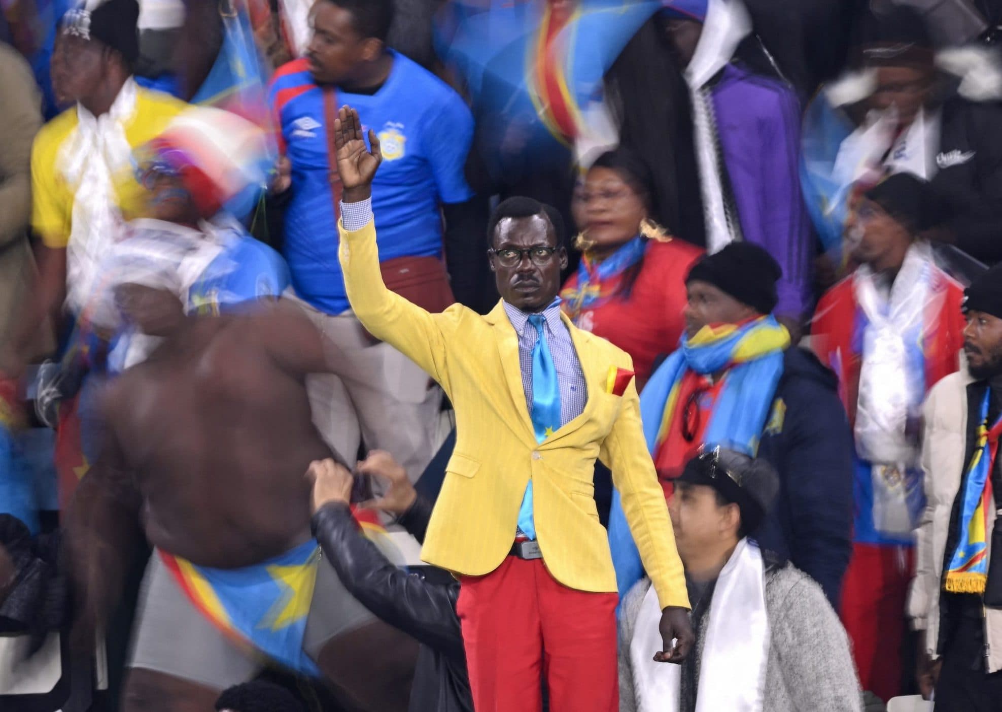 Why Does 'Lumumba Vea,' DR Congo's 'Statue Man,' Stand The Whole Match?